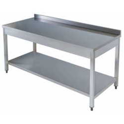 Mesa inox. c/estante 2000x600x850mm 