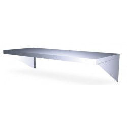 Estante inox. mural con cartelas