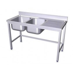 Fregadero doble seno 1400x600x850mm